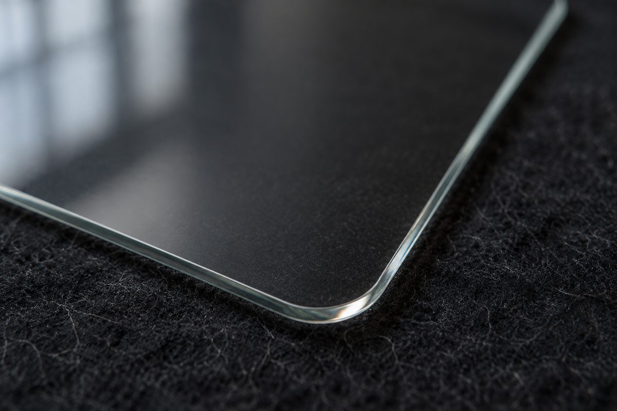 9H aluminosilicate tempered glass screen protector with rounded polished edge