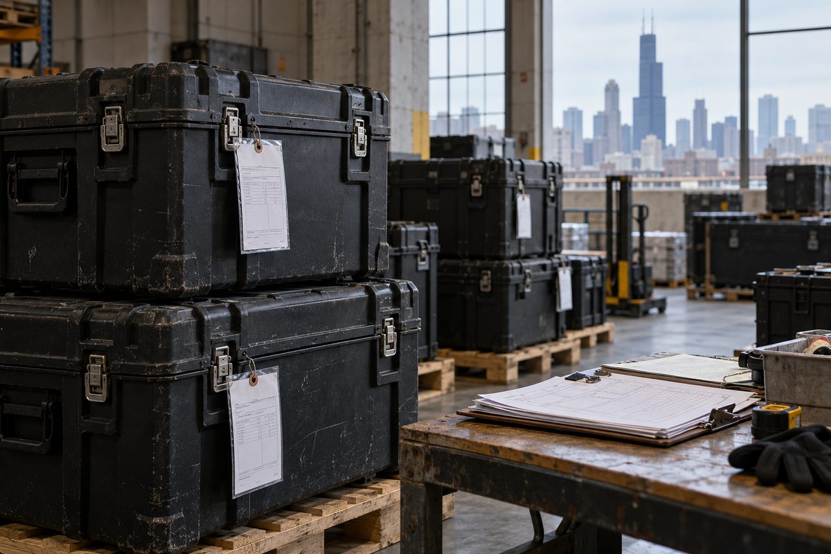Commercial procurement delivery boxes and verified order batch manifests